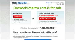 Desktop Screenshot of oneworldpharma.com